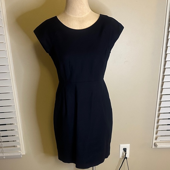 J. Crew Dresses & Skirts - J. Crew Black Mini Dress with Cap Sleeves